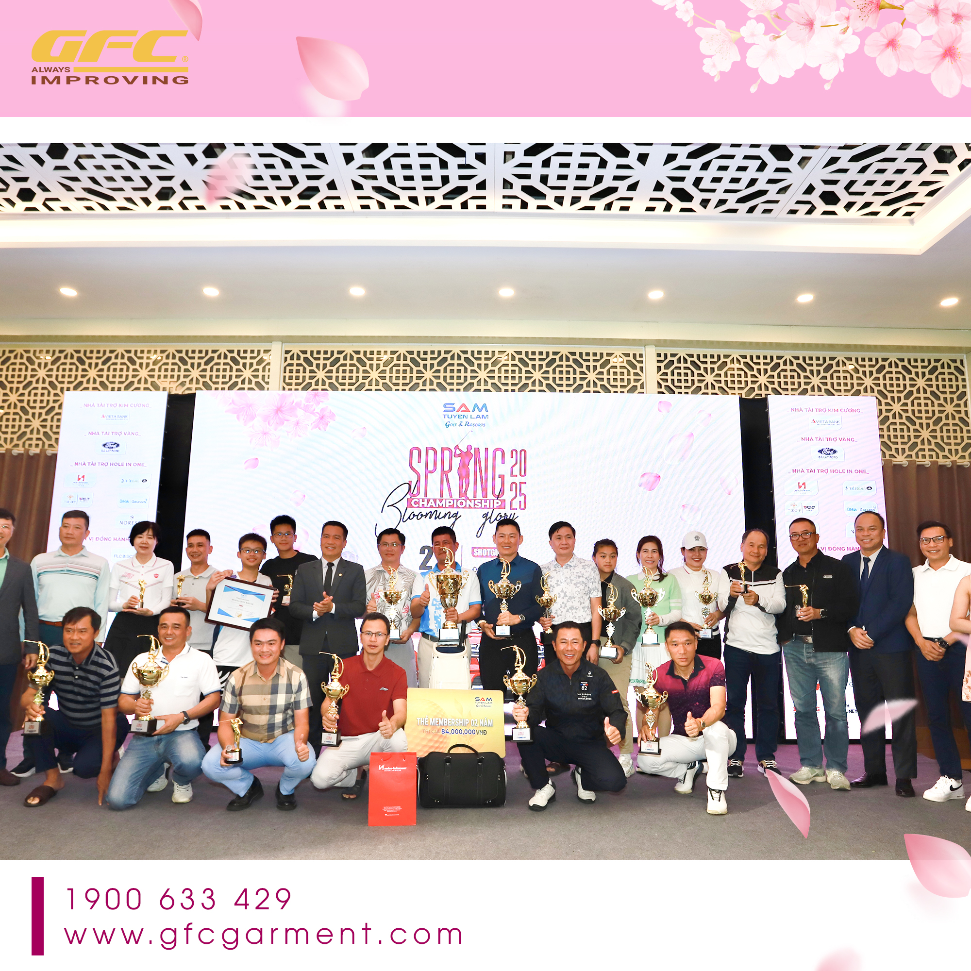 Đồng phục giải golf - GFC Garment đồng hành cùng giải golf SAM Tuyền Lâm Spring Championship 2025 - Blooming Glory