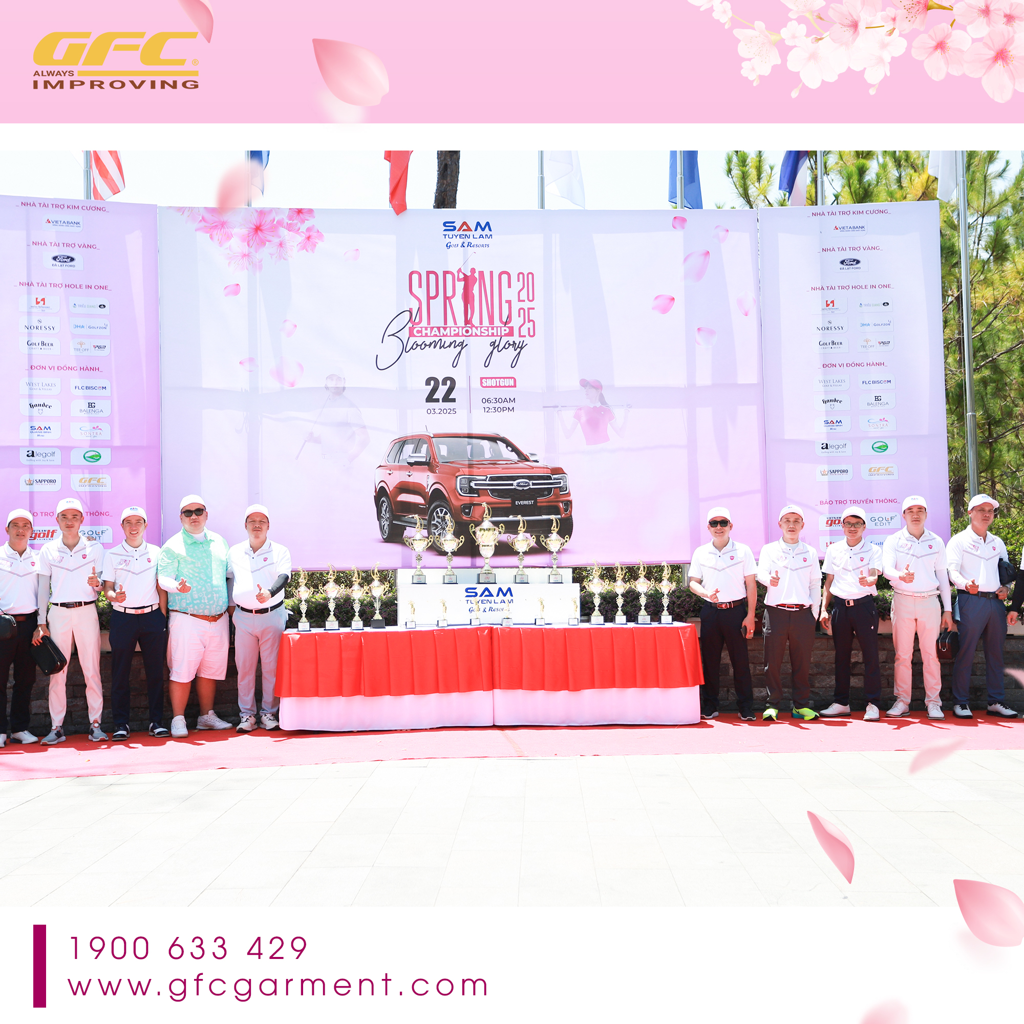 Đồng phục giải golf - GFC Garment đồng hành cùng giải golf SAM Tuyền Lâm Spring Championship 2025 - Blooming Glory