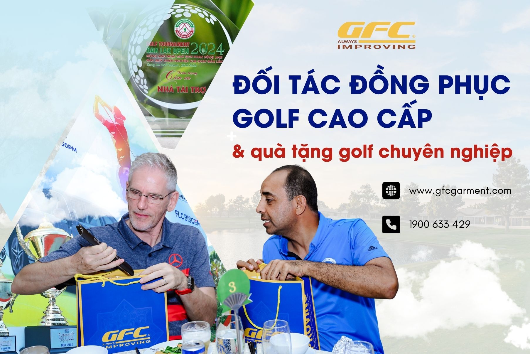 GFC Garmetn là đối tác đồng phục golf cao cấp và quà tặng cho các giải golf chuyên nghiệp